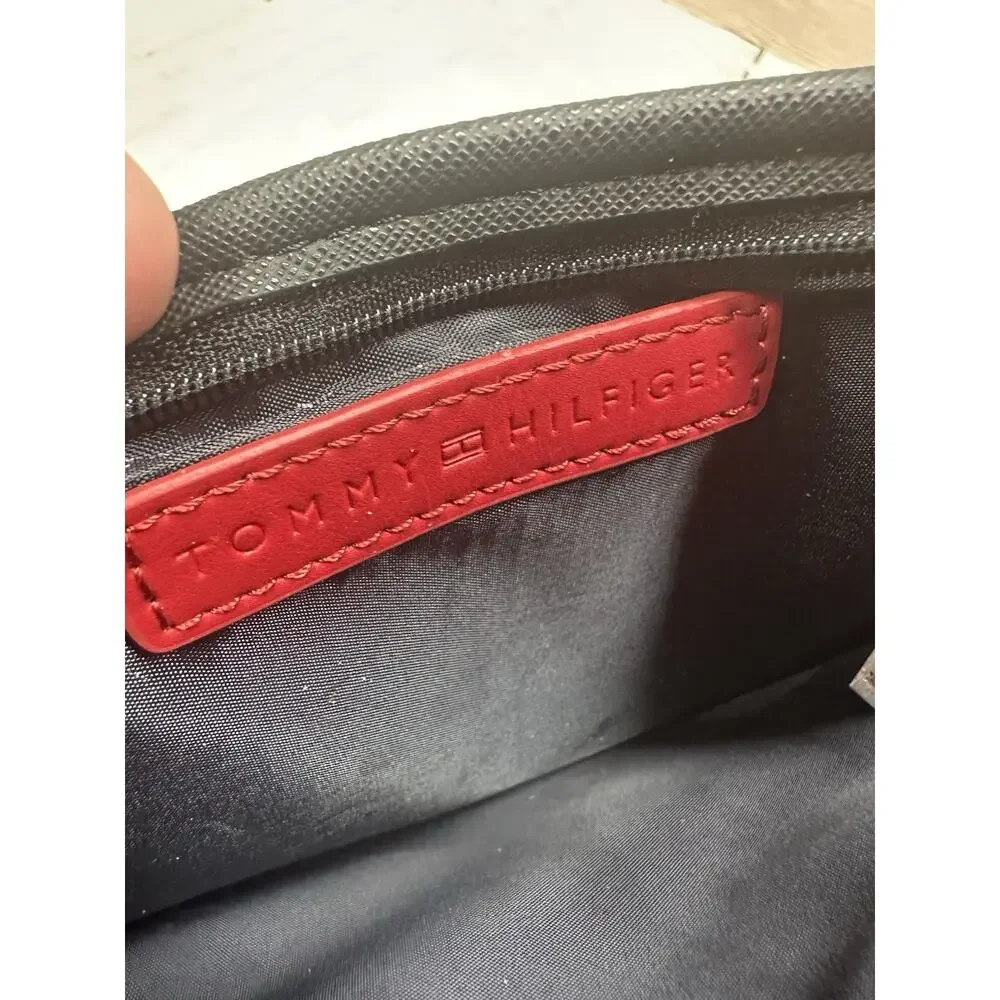 Tommy Hilfiger Black Wristlet Wallet Zip Pouch Clutch Purse